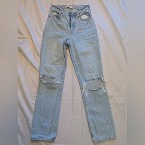 Abercrombie distressed 90's high rise jeans